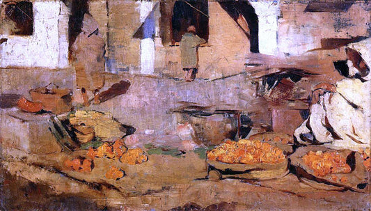 Theo Van Rysselberghe Moroccan Fruit Market - Canvas Print