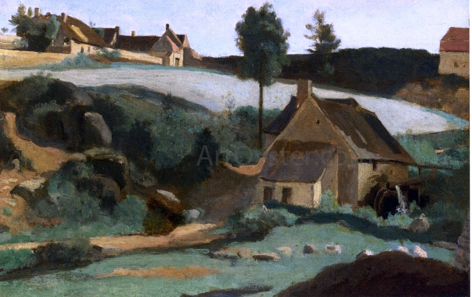 Jean-Baptiste-Camille Corot Morvan, The Little Mill - Canvas Print
