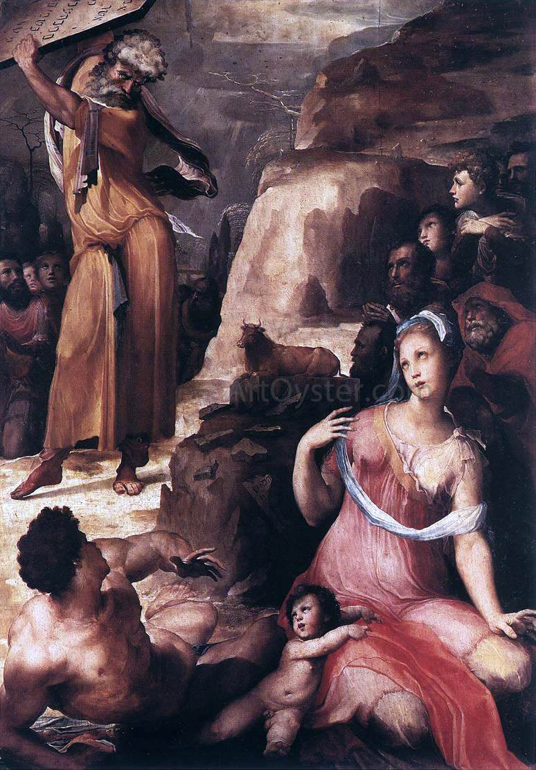Domenico Beccafumi Moses and the Golden Calf - Canvas Print