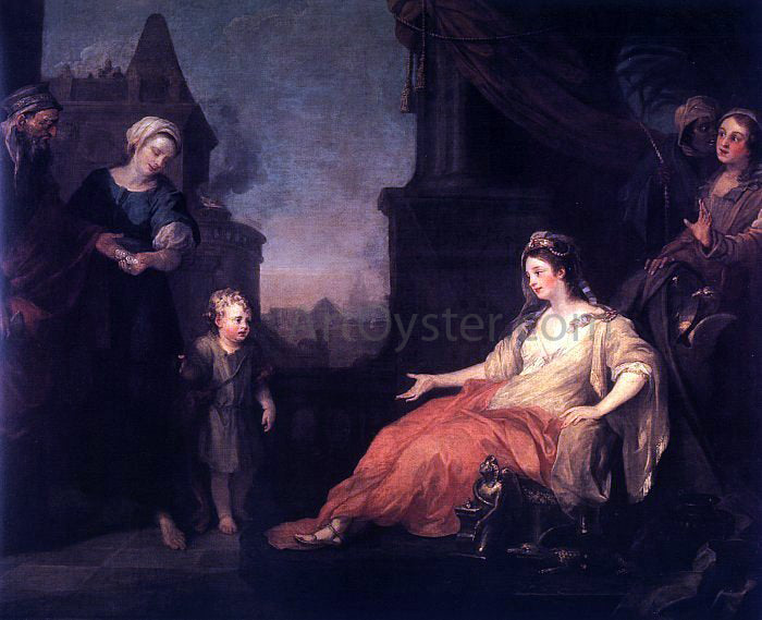 William Hogarth Moses Brought Before Pharaoh's Daughter - Canvas Print