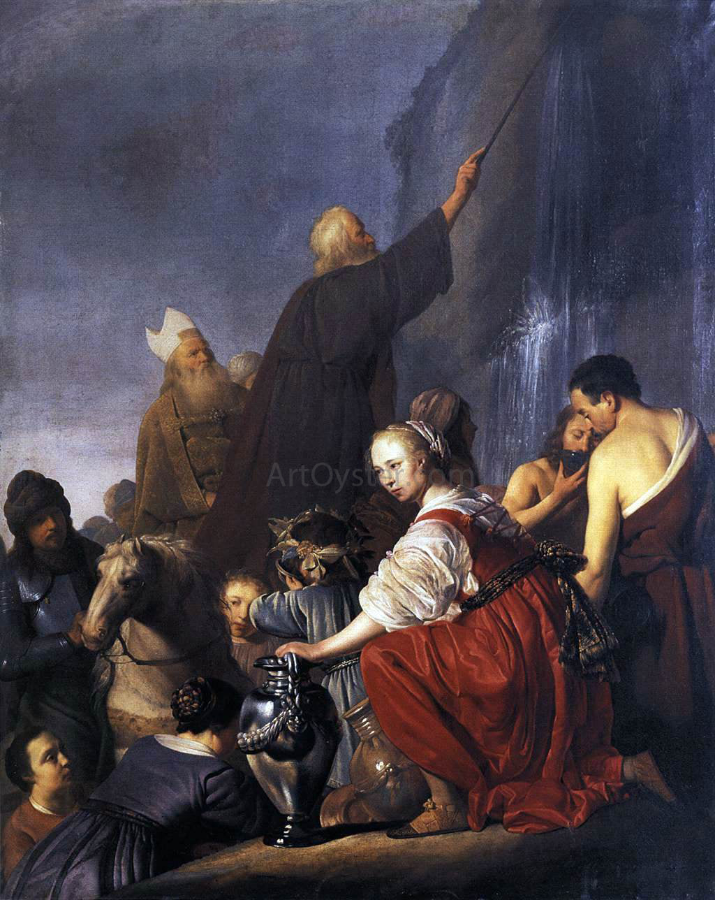 Pieter De Grebber Moses Striking the Rock - Canvas Print