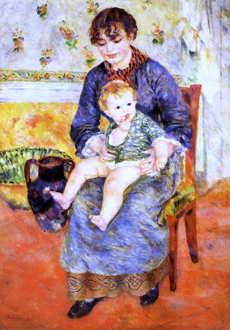 Pierre Auguste Renoir Mother and Child - Canvas Print