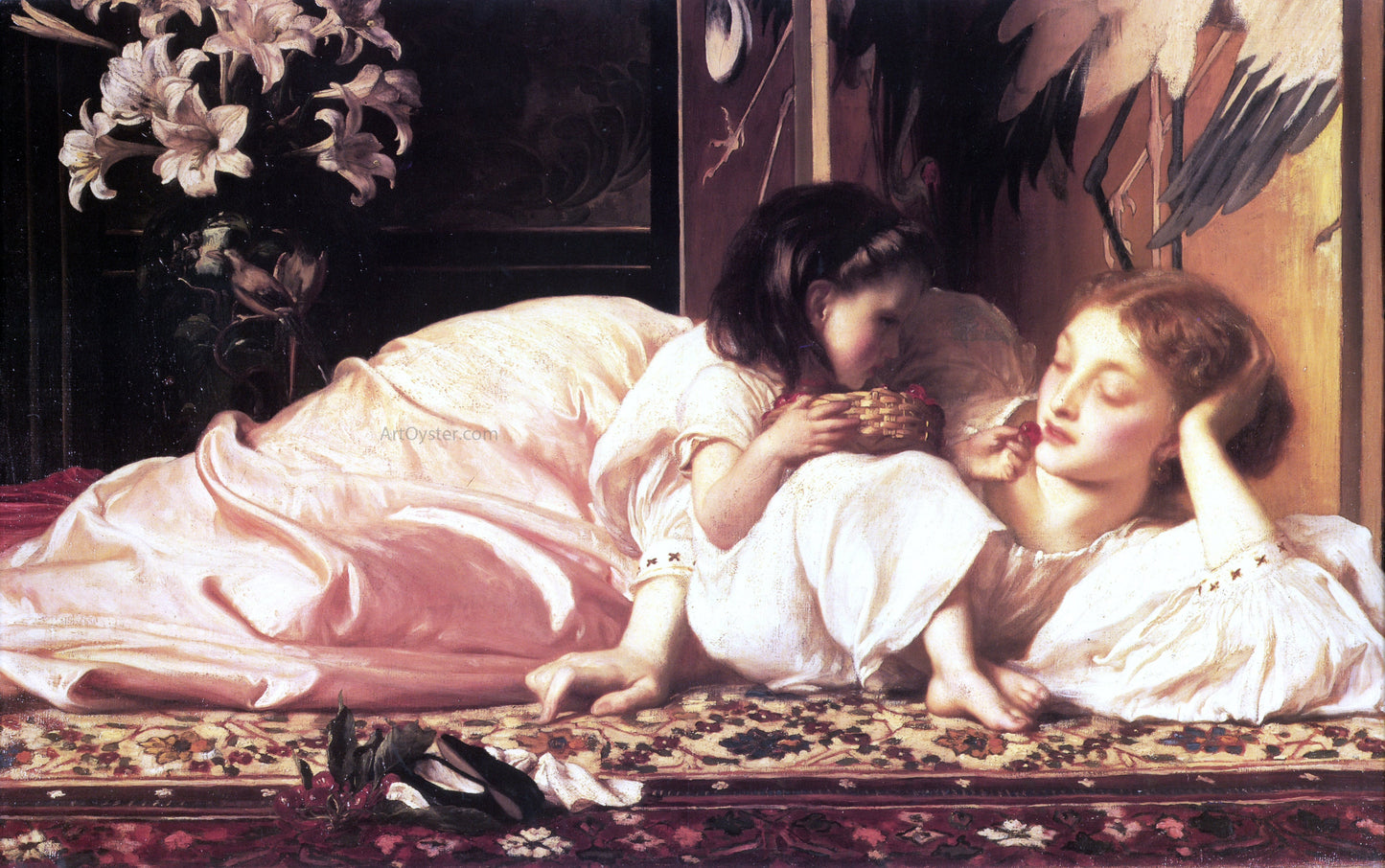 Lord Frederick Leighton Mother and Child - Canvas Print