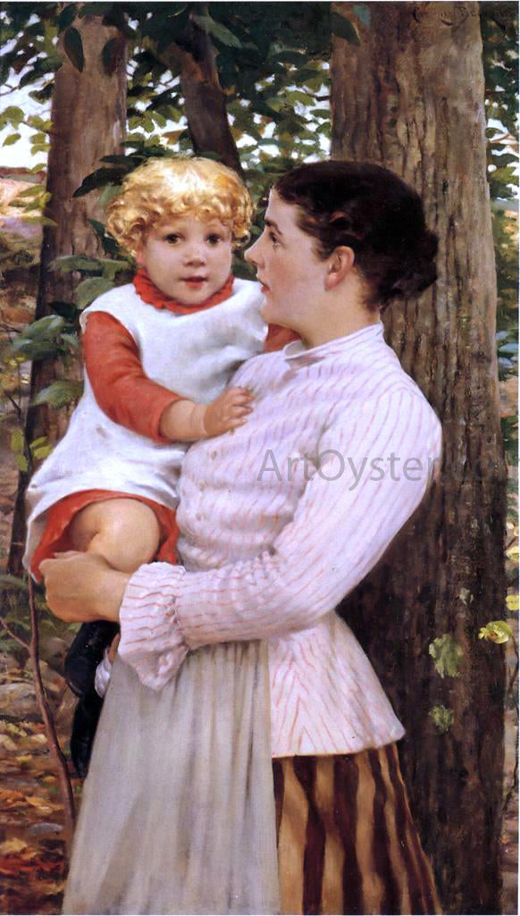 James Carroll Beckwith Mother and Child - Canvas Print