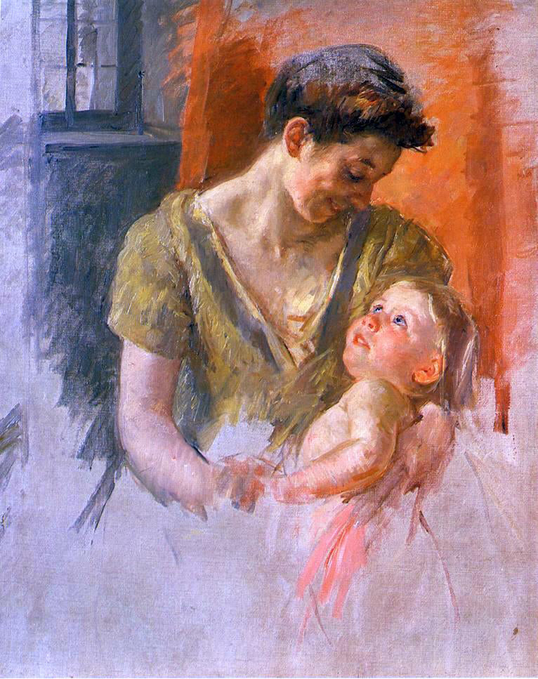 Mary Cassatt Mother and Child Smiling at Each Other - Canvas Print