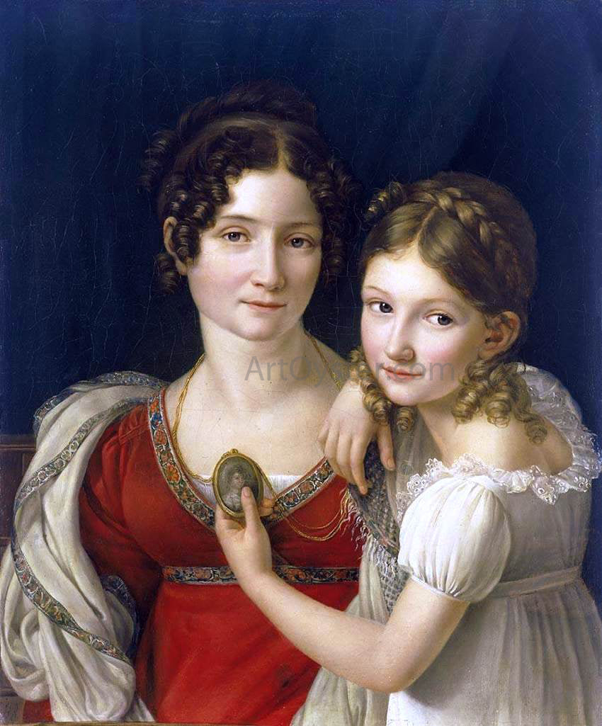 Henri-Francois Riesener Mother and Her Daughter - Canvas Print