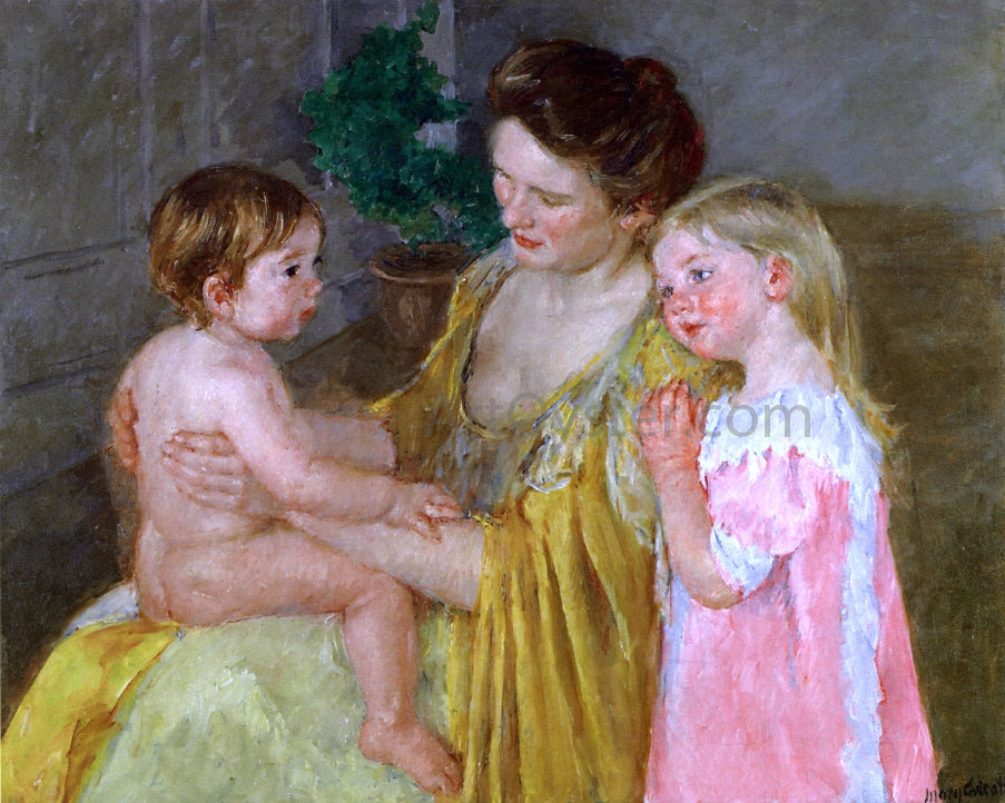 Mary Cassatt Mother and Two Children - Canvas Print