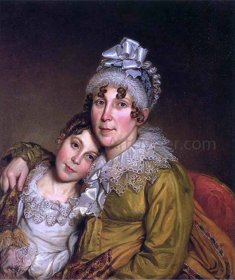 Charles Willson Peale Mother Caressing Her Convalescant Daughter - Canvas Print