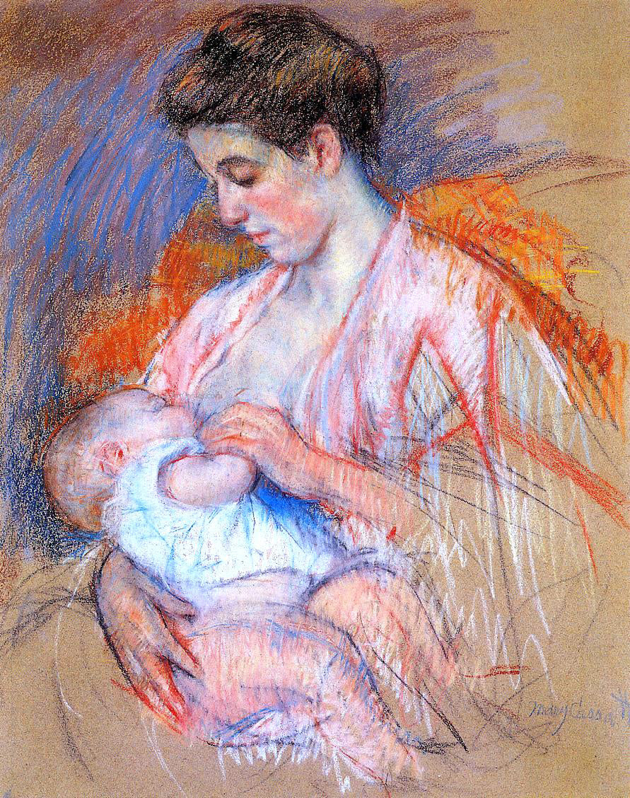 Mary Cassatt Mother Jeanne Nursing Her Baby - Canvas Print