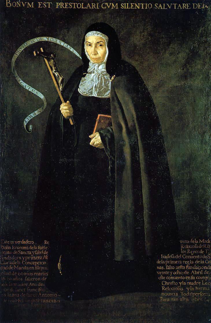 Diego Velazquez Mother Jeronima de la Fuente - Canvas Print