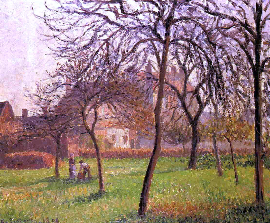 Camille Pissarro Mother Lucien's Field at Eragny - Canvas Print