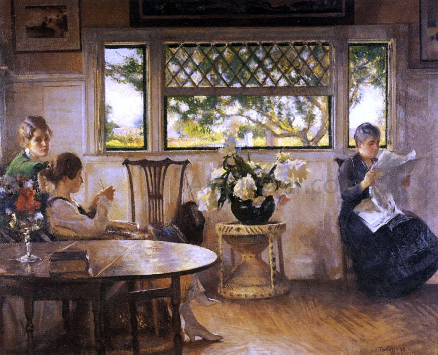 Edmund Tarbell Mother, Mercie, and Mary - Canvas Print