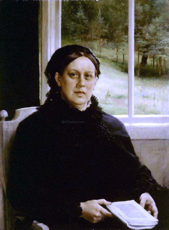 Albert Edelfelt Mother of the Artist - Canvas Print