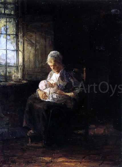 Jozef Israels Motherhood - Canvas Print
