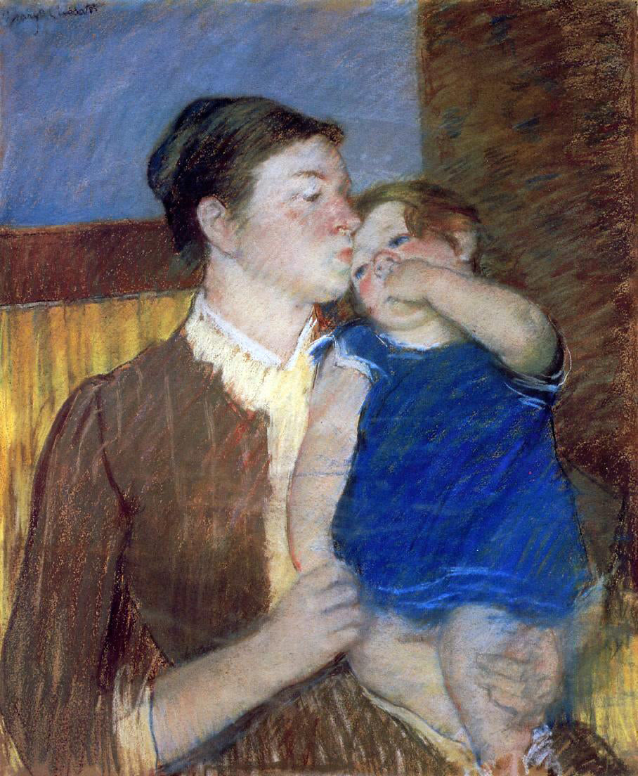 Mary Cassatt Mother's Goodnight Kiss - Canvas Print