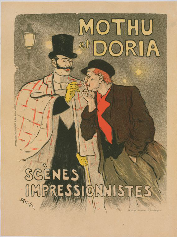 Theophile Alexandre Steinlen Mothu et Doria - Canvas Print