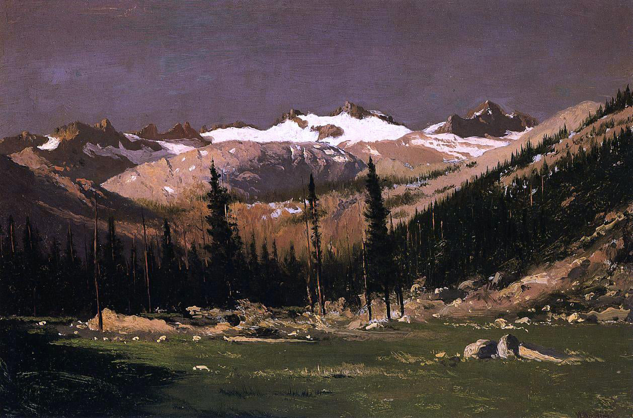 William Bradford Mount Lyell above Yosemite - Canvas Print