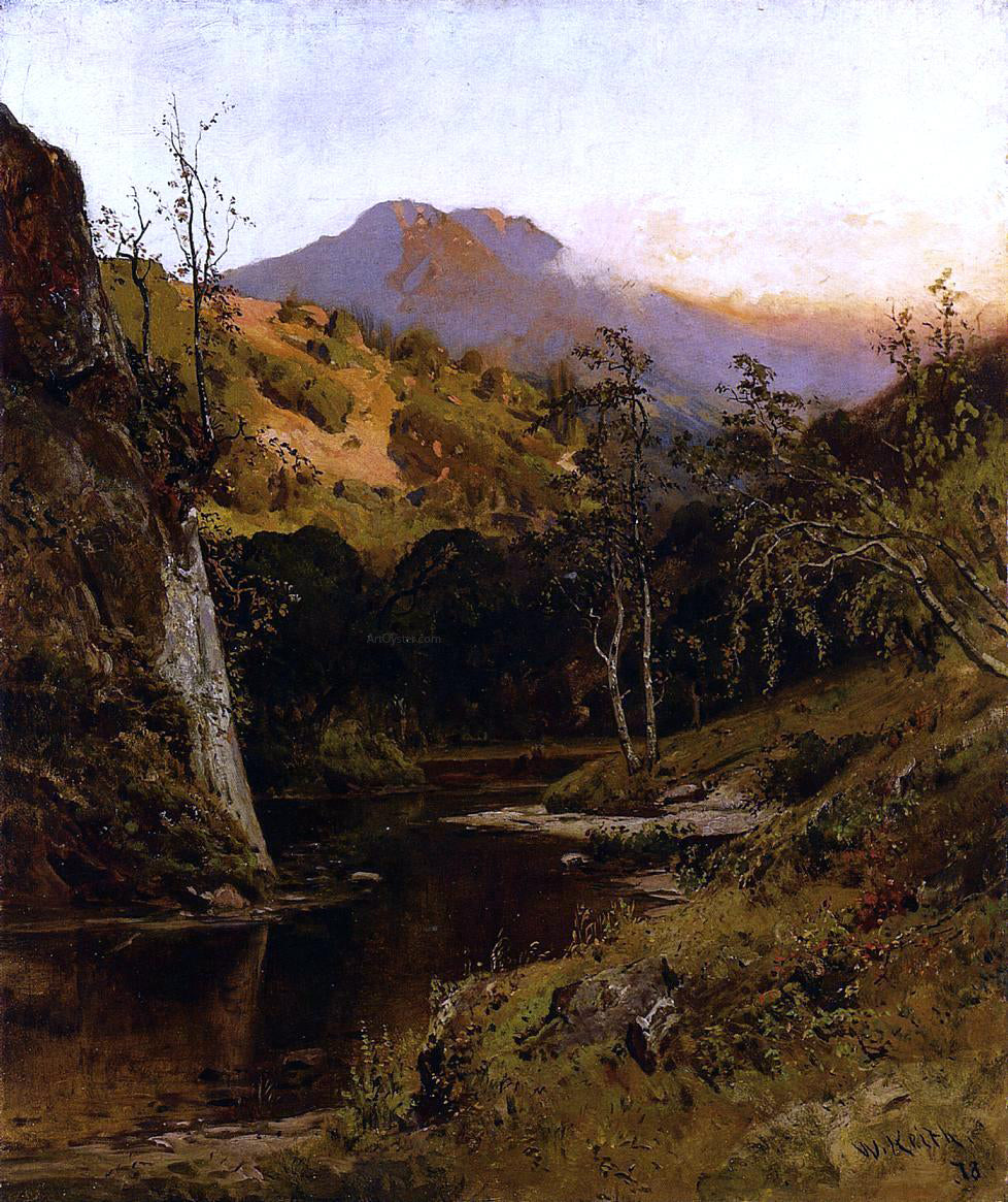 William Keith Mount Tamalpias from Lagunitas Creek - Canvas Print