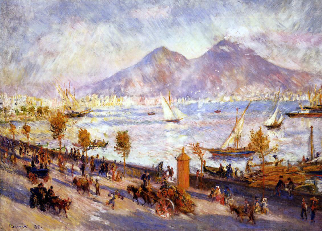 Pierre Auguste Renoir Mount Vesuvius in the Morning - Canvas Print