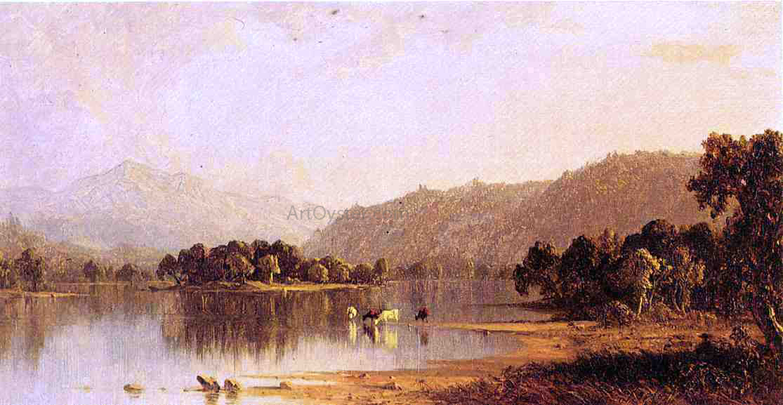 Sanford Robinson Gifford Mount Washington from The Saco River - Canvas Print