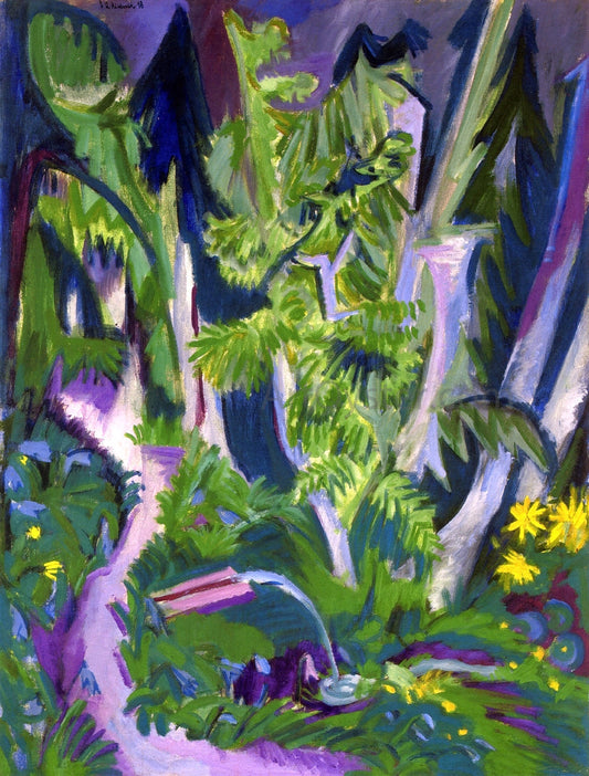 Ernst Ludwig Kirchner Mountain Forest - Canvas Print