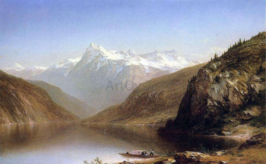 John W Casilear Mountain Lake - Canvas Print
