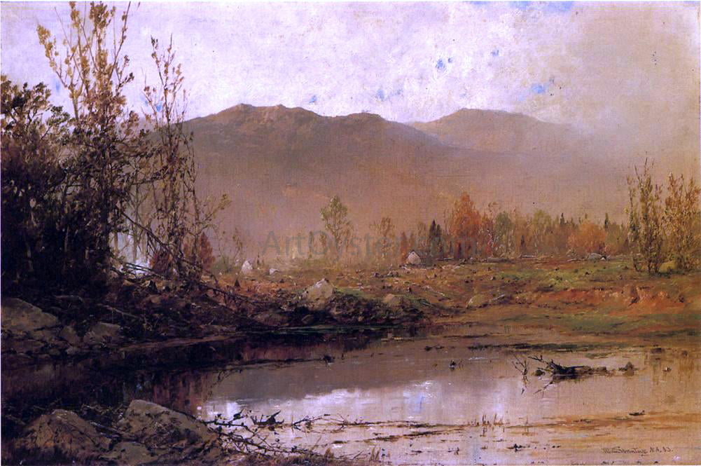 William Louis Sonntag Mountain Lake in Autumn - Canvas Print