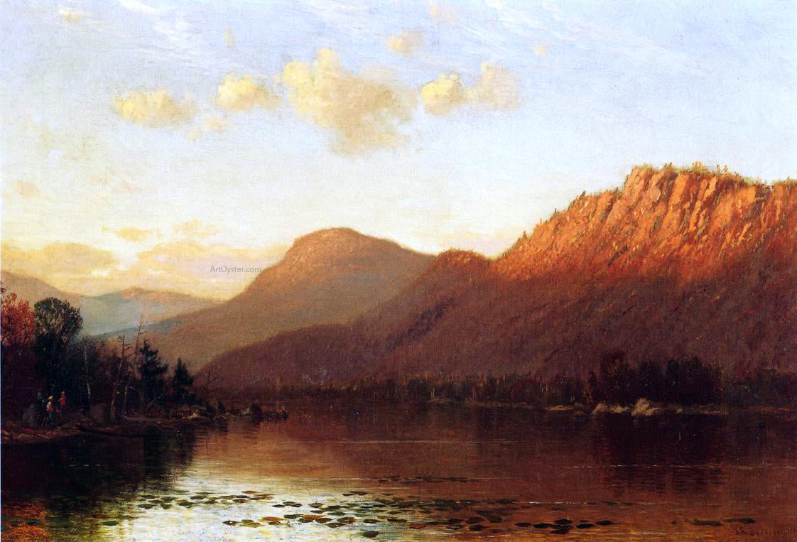 James Renwick Brevoort Mountain Lake Scene - Canvas Print