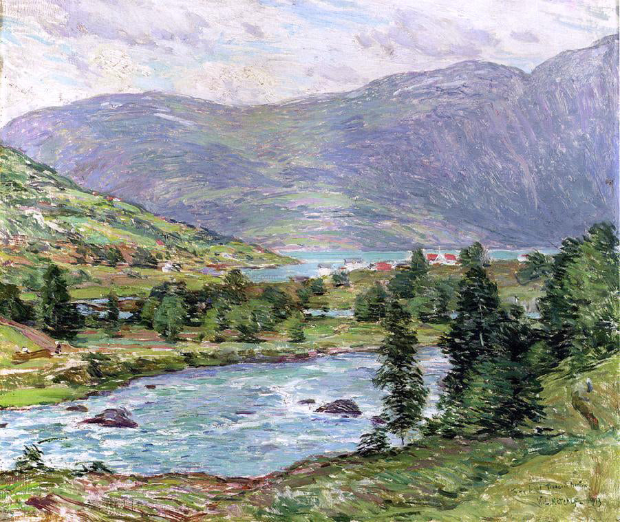 Willard Leroy Metcalf Mountain Lakes, Olden, Norwas - Canvas Print