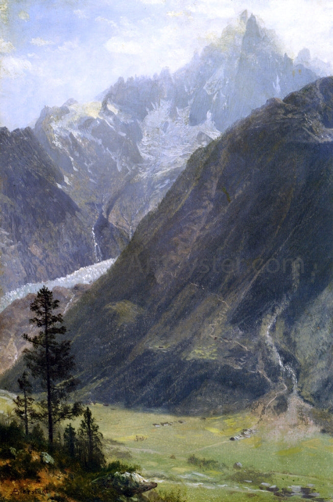 Albert Bierstadt Mountain Landscape - Canvas Print