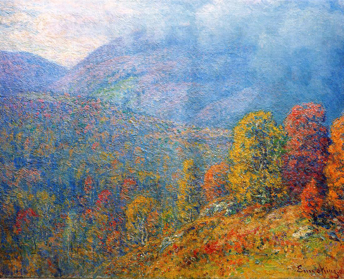 John Joseph Enneking Mountain Landscape - Canvas Print