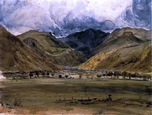 Paul Huet Mountain Landscape - Canvas Print