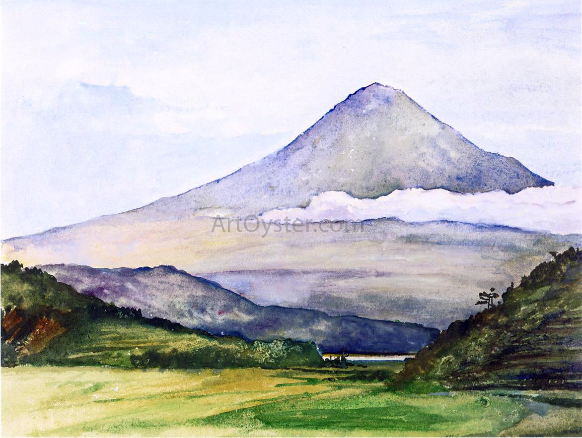 John La Farge Mountain of Fuji-San from Fuji-Kawa - Canvas Print