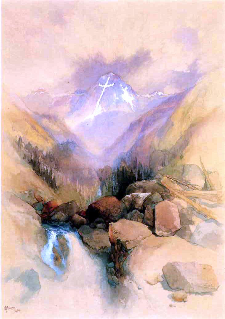 Thomas Moran Mountain of the Holy Cross - Canvas Print