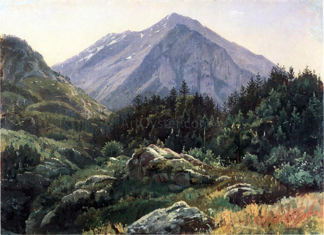 William Stanley Haseltine Mountain Scenery, Switzerland - Canvas Print