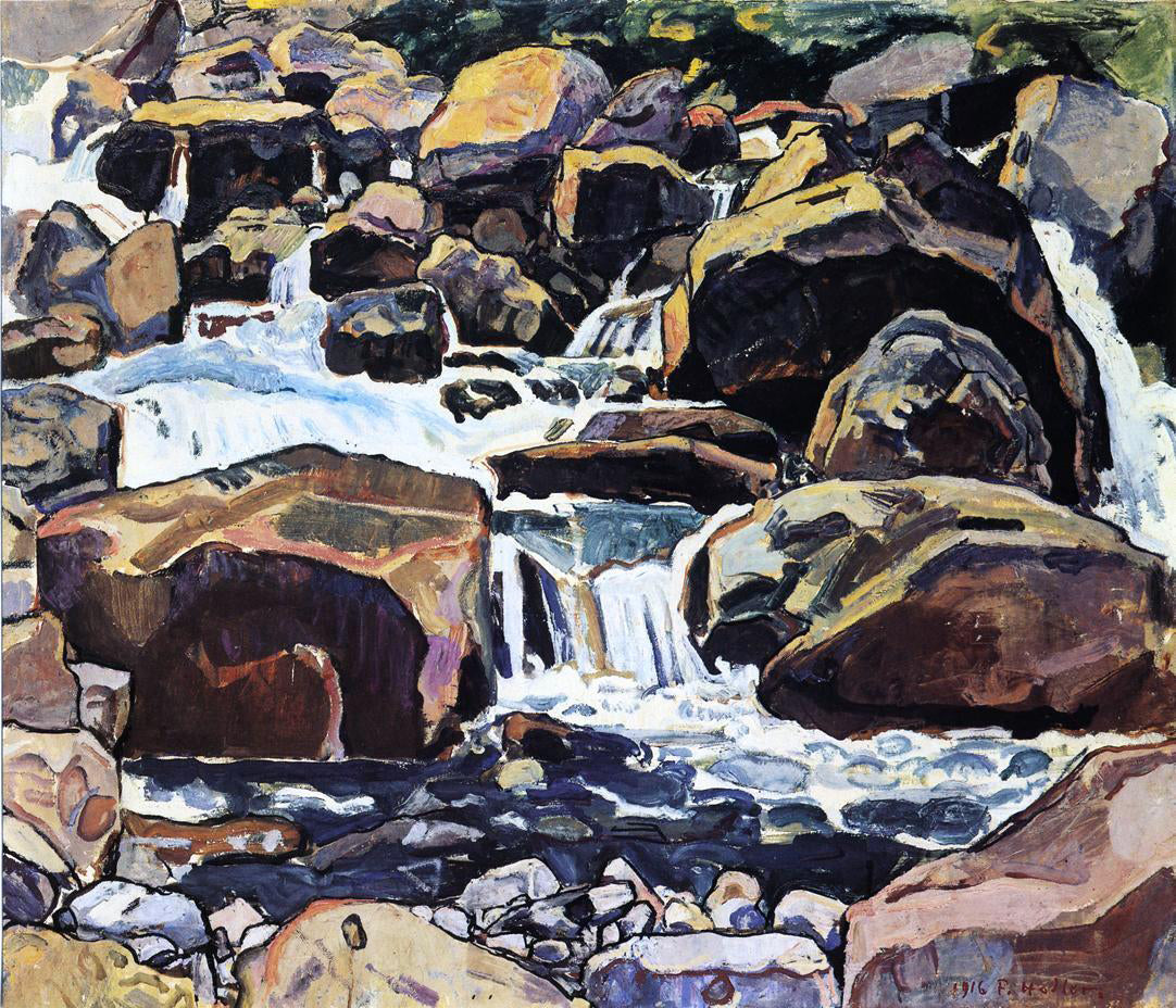 Ferdinand Hodler Mountain Stream at Champery - Canvas Print