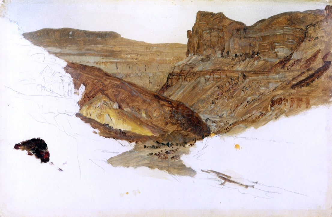 Frederic Edwin Church Mountain Stream, Yemen Valley, Palestine - Canvas Print