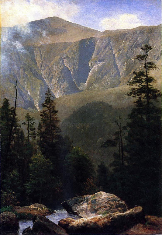 Albert Bierstadt Mountainous Landscape - Canvas Print