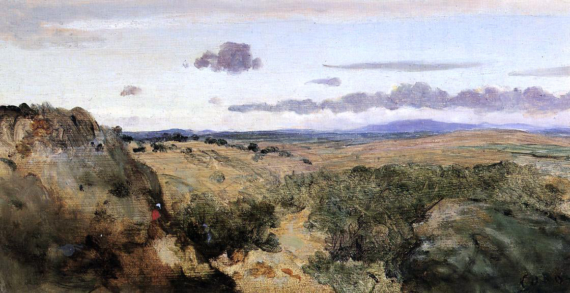 Jean-Baptiste-Camille Corot Mountainous Landscape - Canvas Print