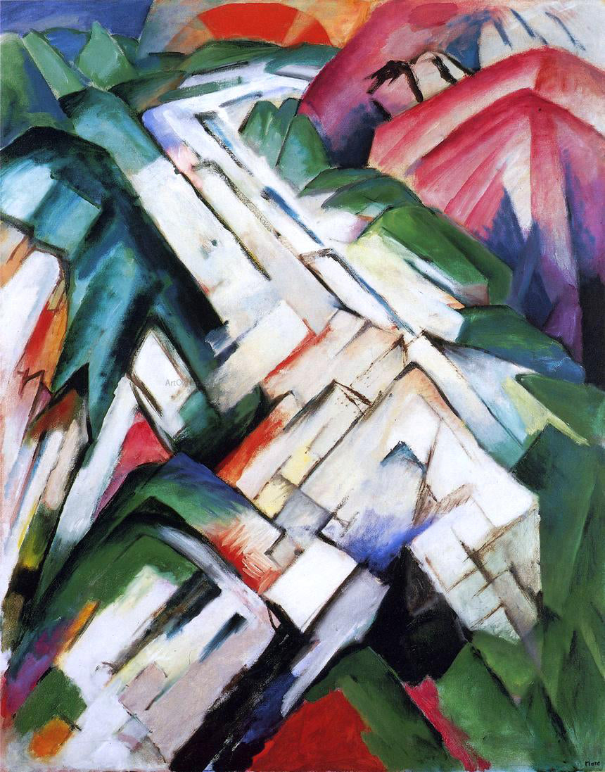 Franz Marc Mountains (also known as Rocky Way / Landscape) - Canvas Print