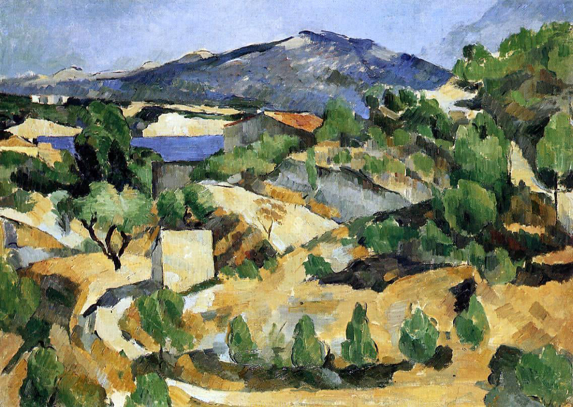 Paul Cezanne A Mountains in Provence (near L'Estaque) - Canvas Print