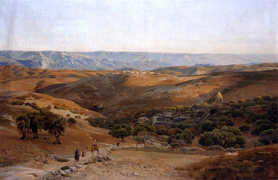 Gustav Bauernfeind Mountains of Moab Seen from Bethany - Canvas Print