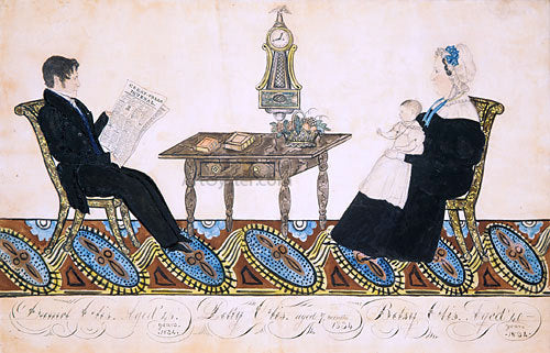 Joseph H Davis Mr. and Mrs. Daniel Otis and Child - Canvas Print