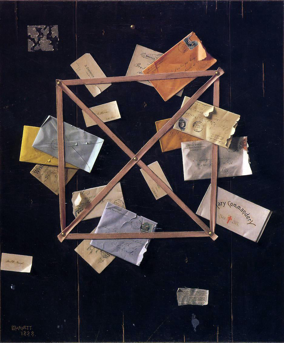 William Michael Harnett Mr. Hulings' Rack Picture - Canvas Print