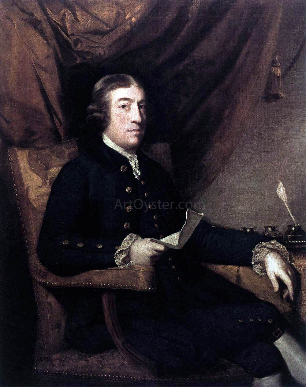 Sir Joshua Reynolds Mr. James Bourdieu - Canvas Print