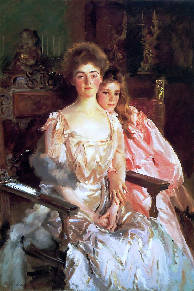 John Singer Sargent Mrs. Fiske Warren and Her Daughter Rachel - Canvas Print