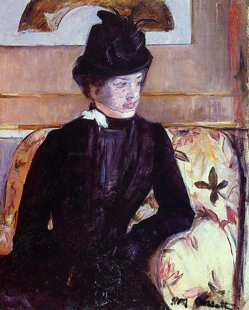 Mary Cassatt Mrs. Gardner Cassatt in Black - Canvas Print