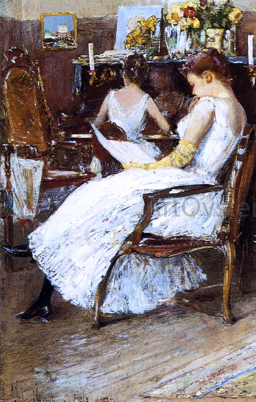 Frederick Childe Hassam Mrs. Hassam and Her Sister - Canvas Print
