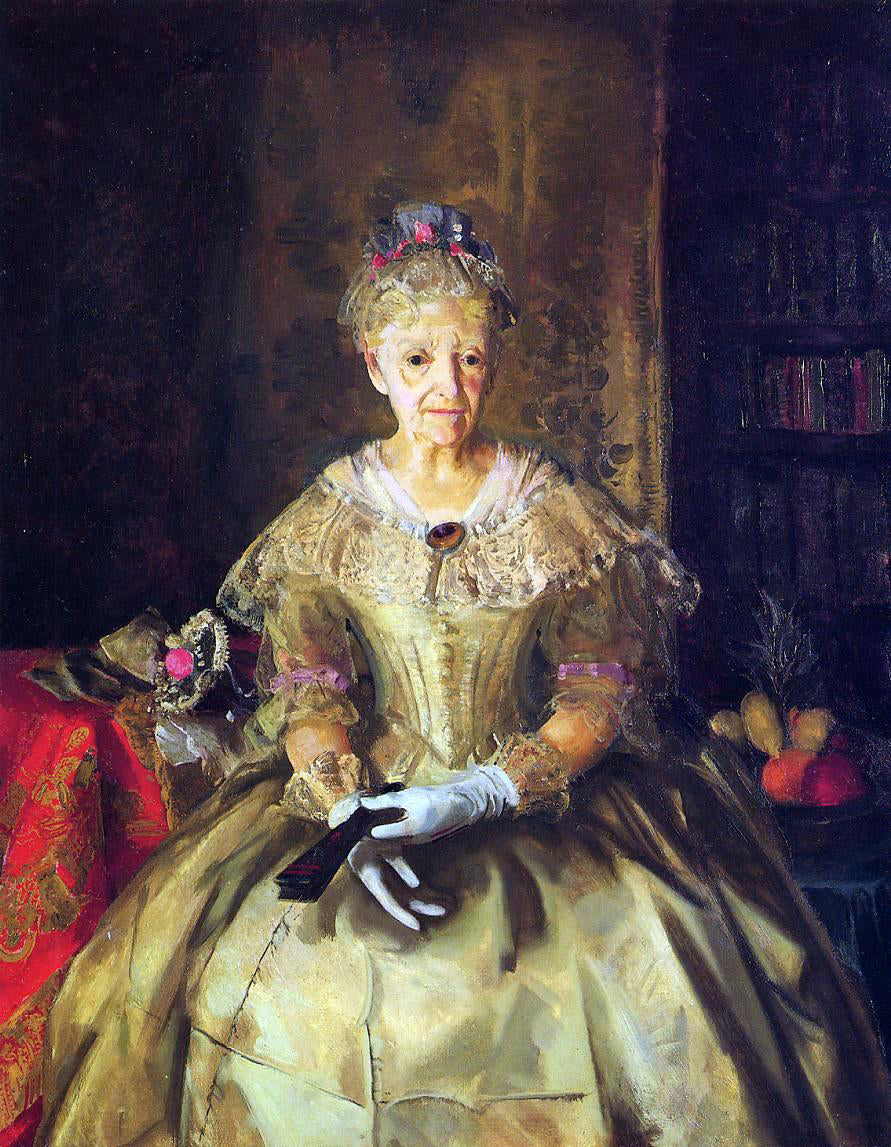 George Wesley Bellows Mrs. T. in Cream Silk, No 1 - Canvas Print