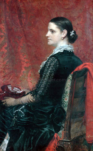 Thomas Hicks Mrs. Thomas Hicks - Canvas Print